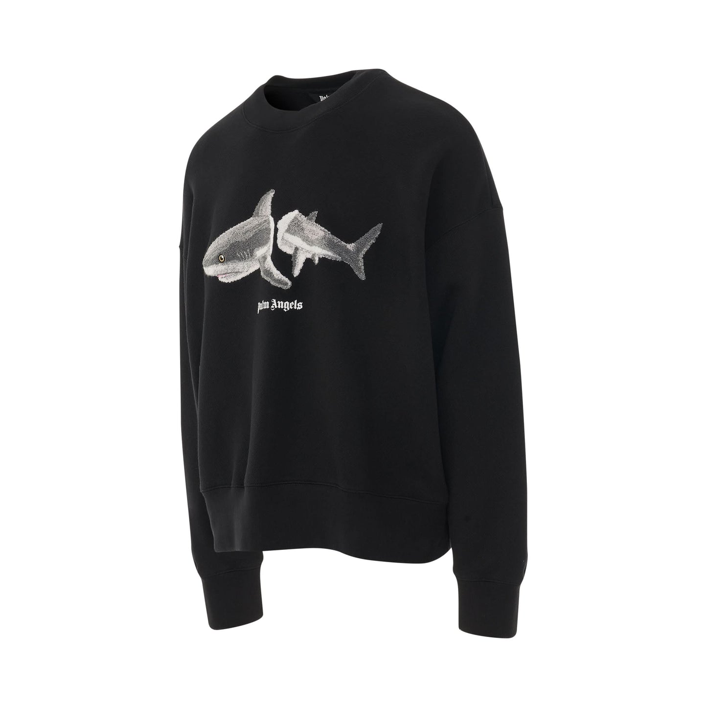 Shark Crewneck Sweatshirt in Black/Grey