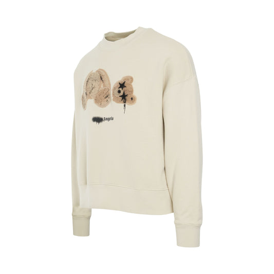 Spray PA Bear Sweatshirt in Light Grey