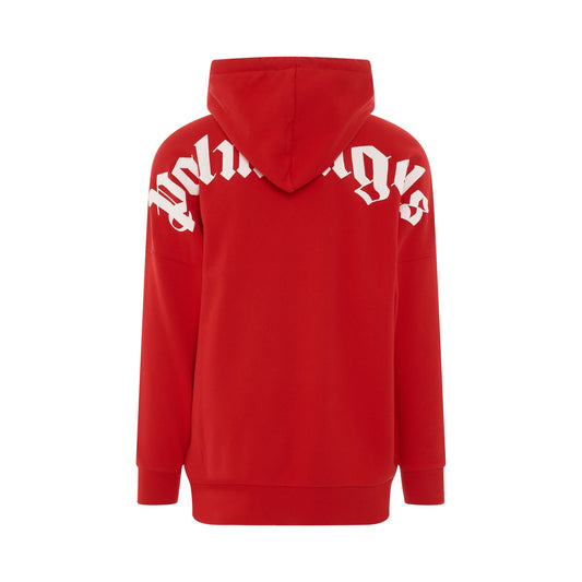 Classic Logo Oversize Hoodie in Red/Black