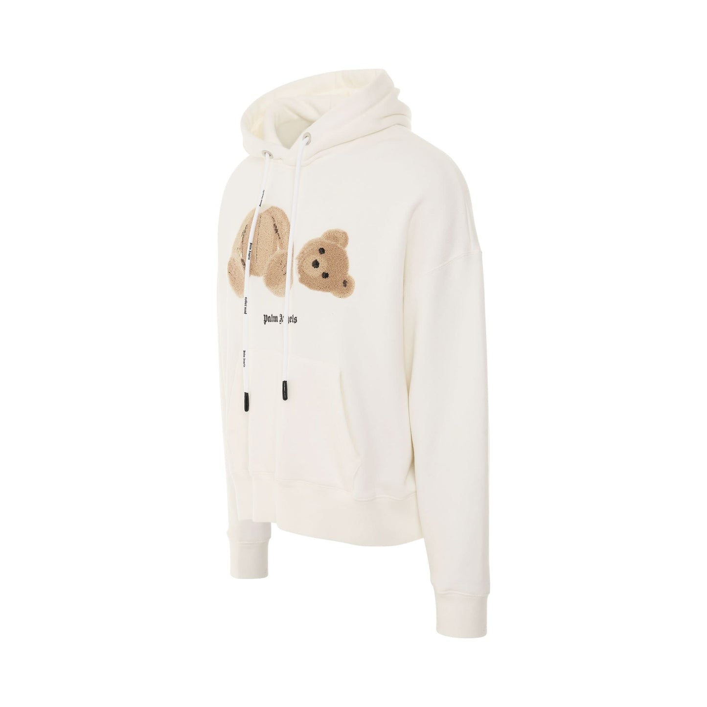 PA Bear Hoodie in Off White/Brown