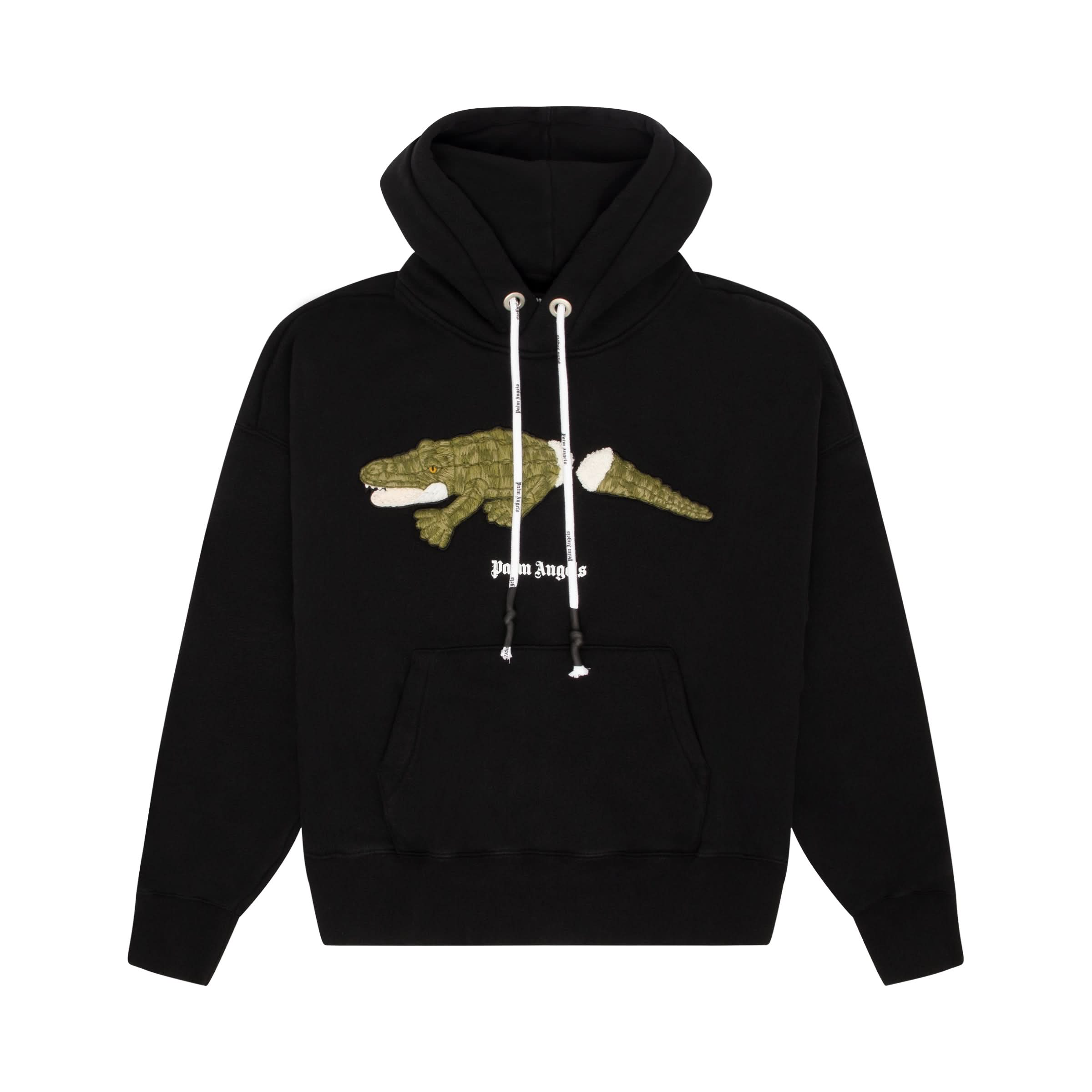 Crocodile Hoodie in Black