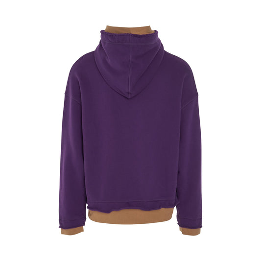 Dl Bandana Print Hoodie in Purple