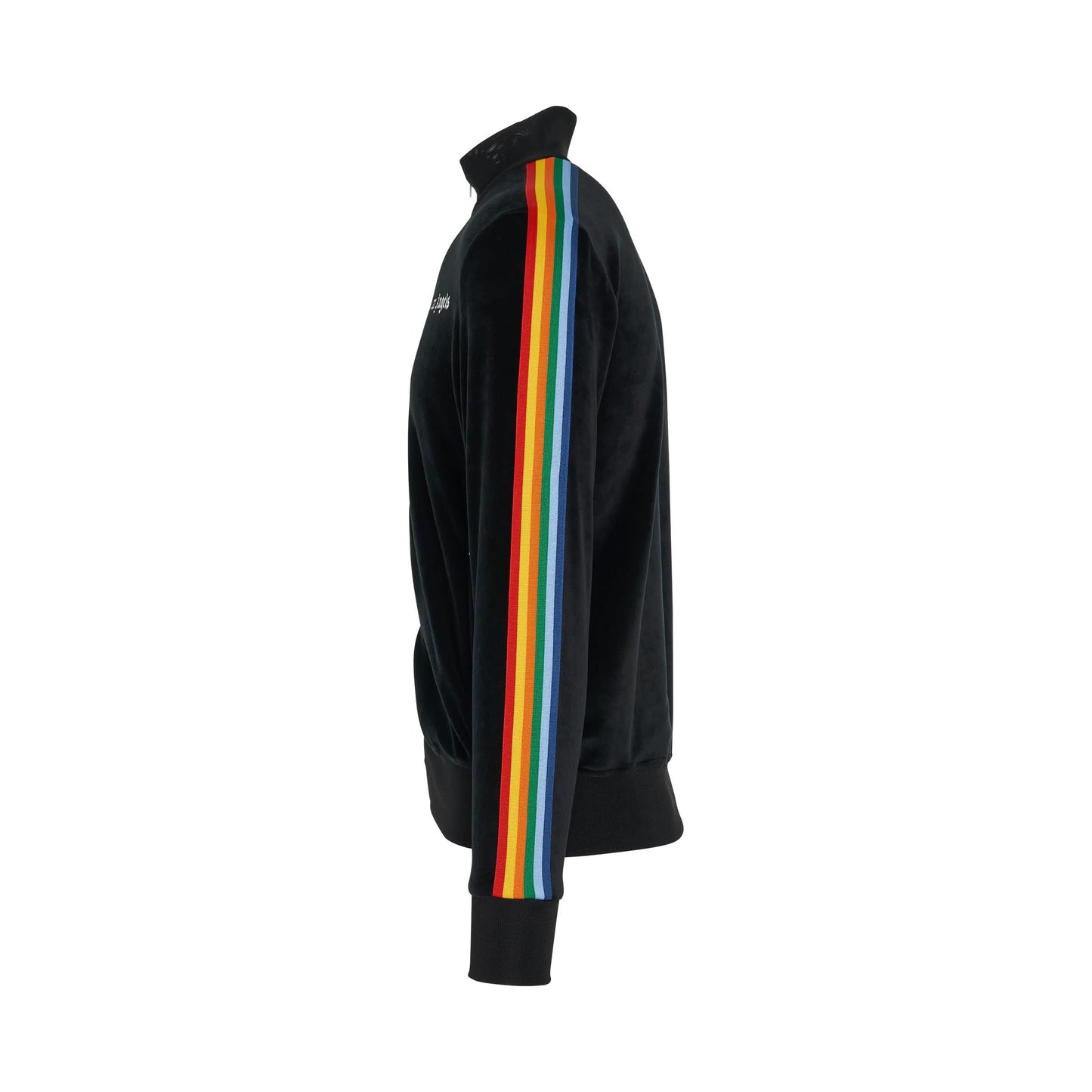 Rainbow Chenille Track Jacket in Black