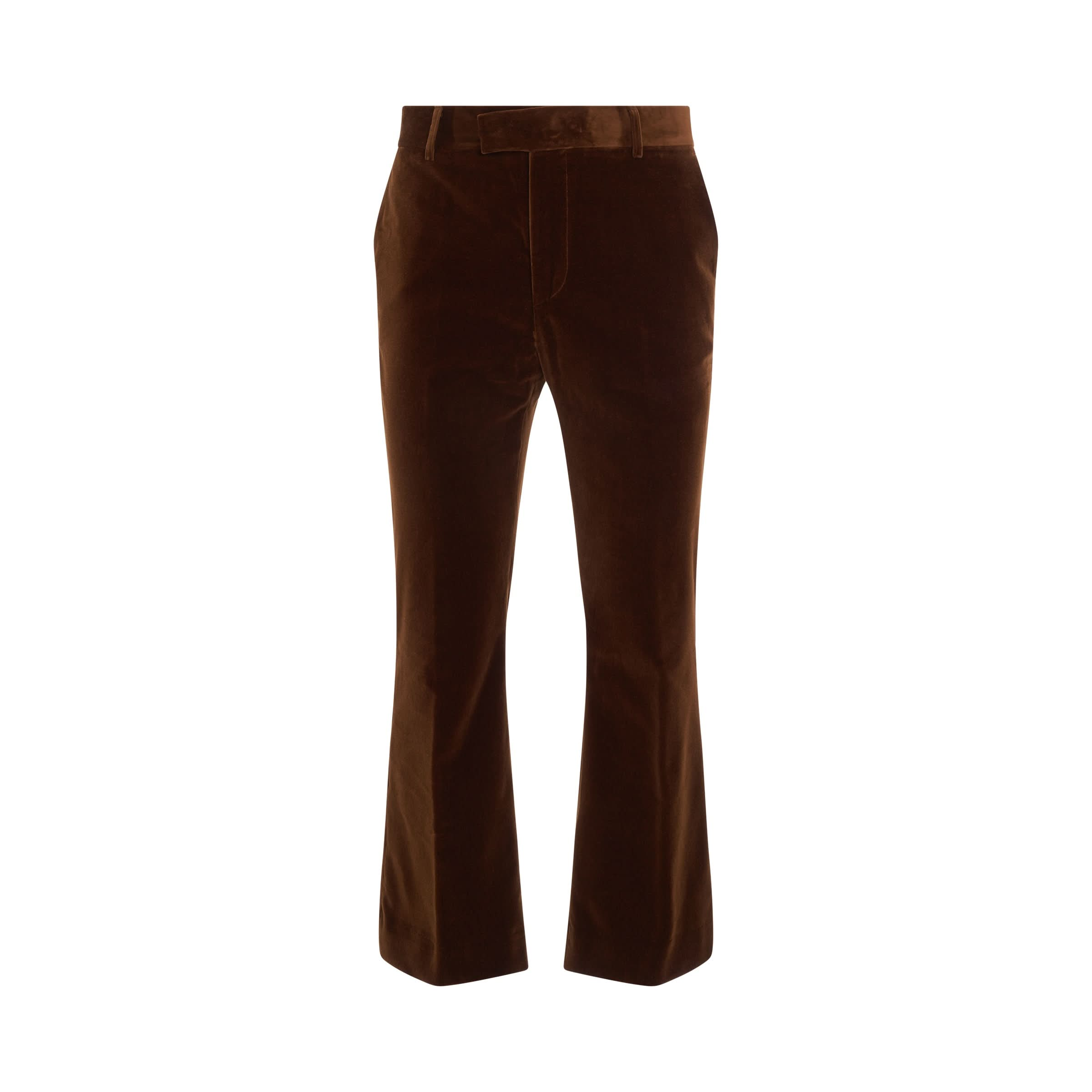 Velvet Suit Pants in Brown