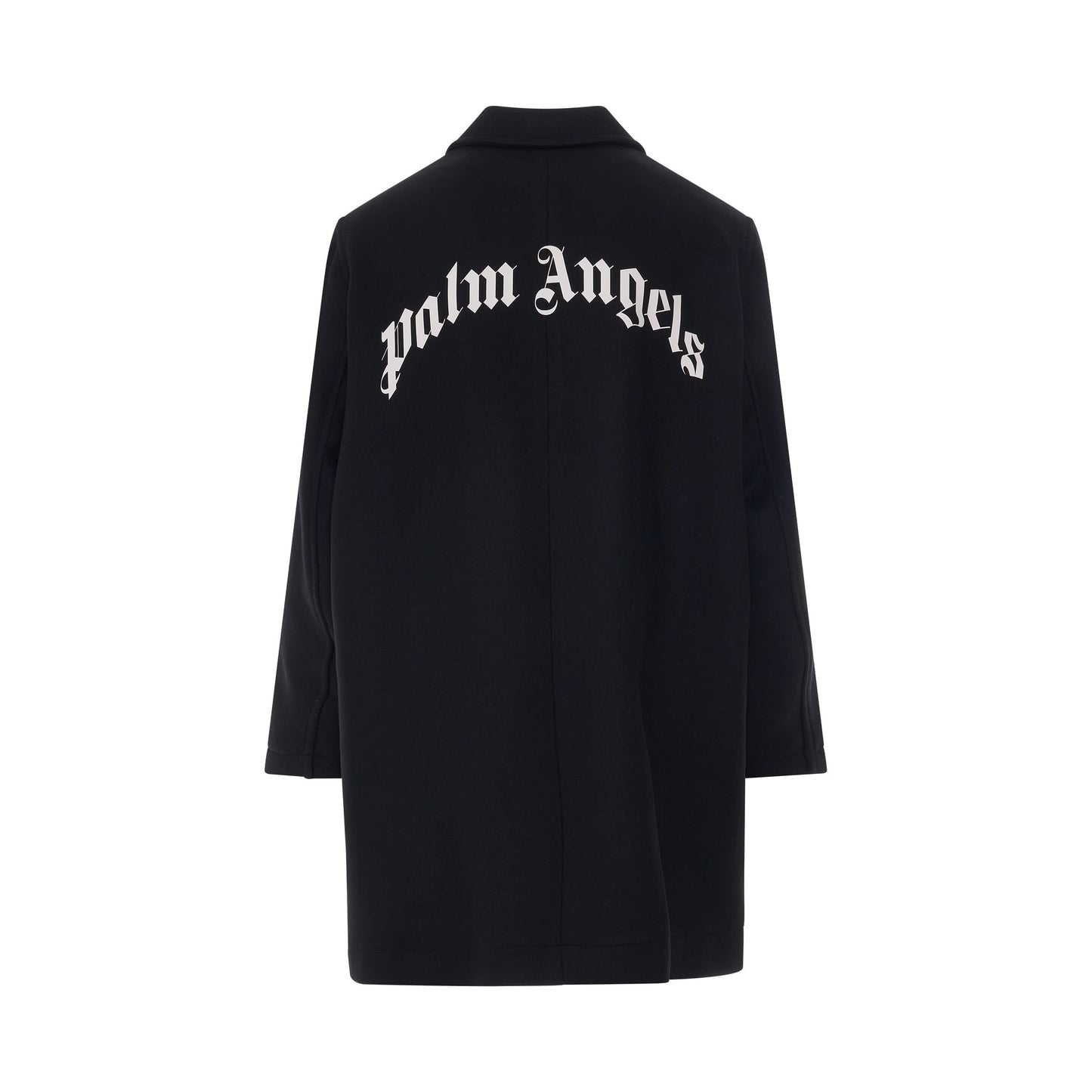 Curved Logo Classic Coat in Black/White