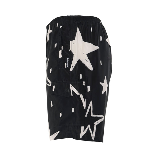 Night Sky Swim Shorts in Black