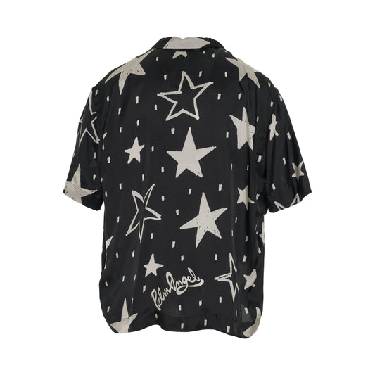 Night Sky Bowling Shirt in Black