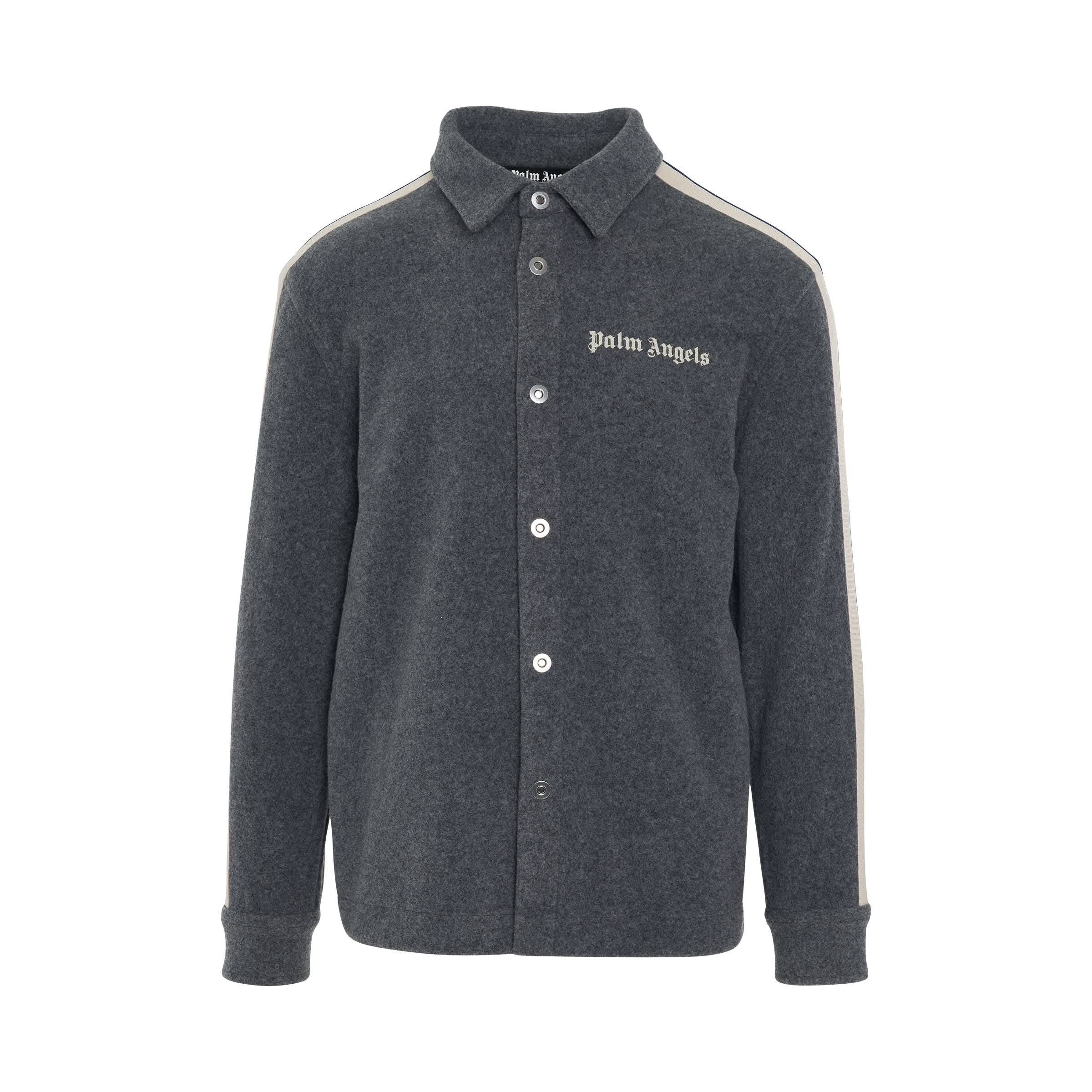 Wool Track Shirt in Grey