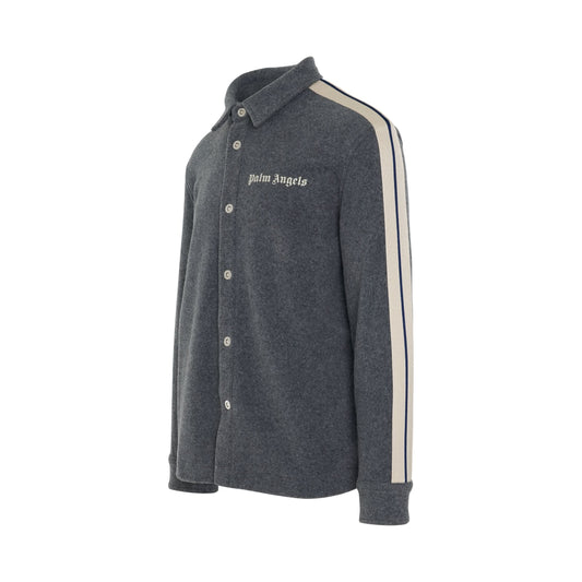 Wool Track Shirt in Grey