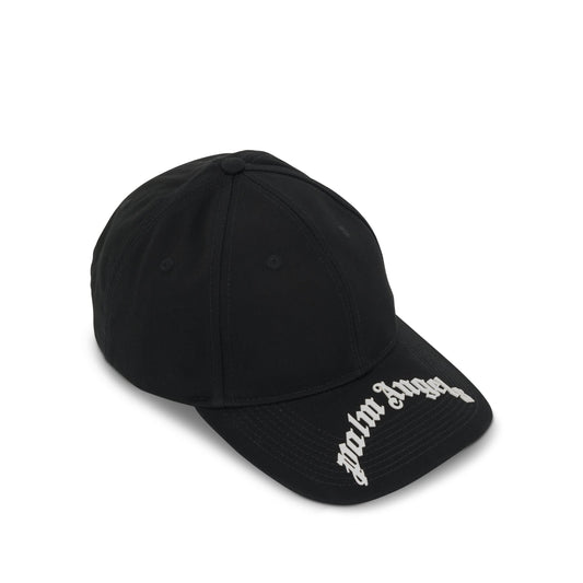 Curved Logo Cap in Black/White