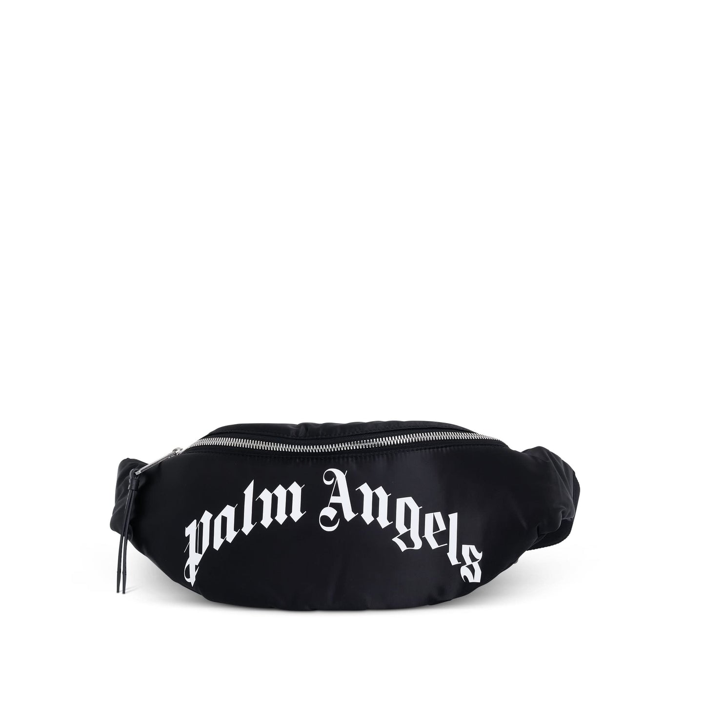 Curved Logo Fannypack in Black/Silver