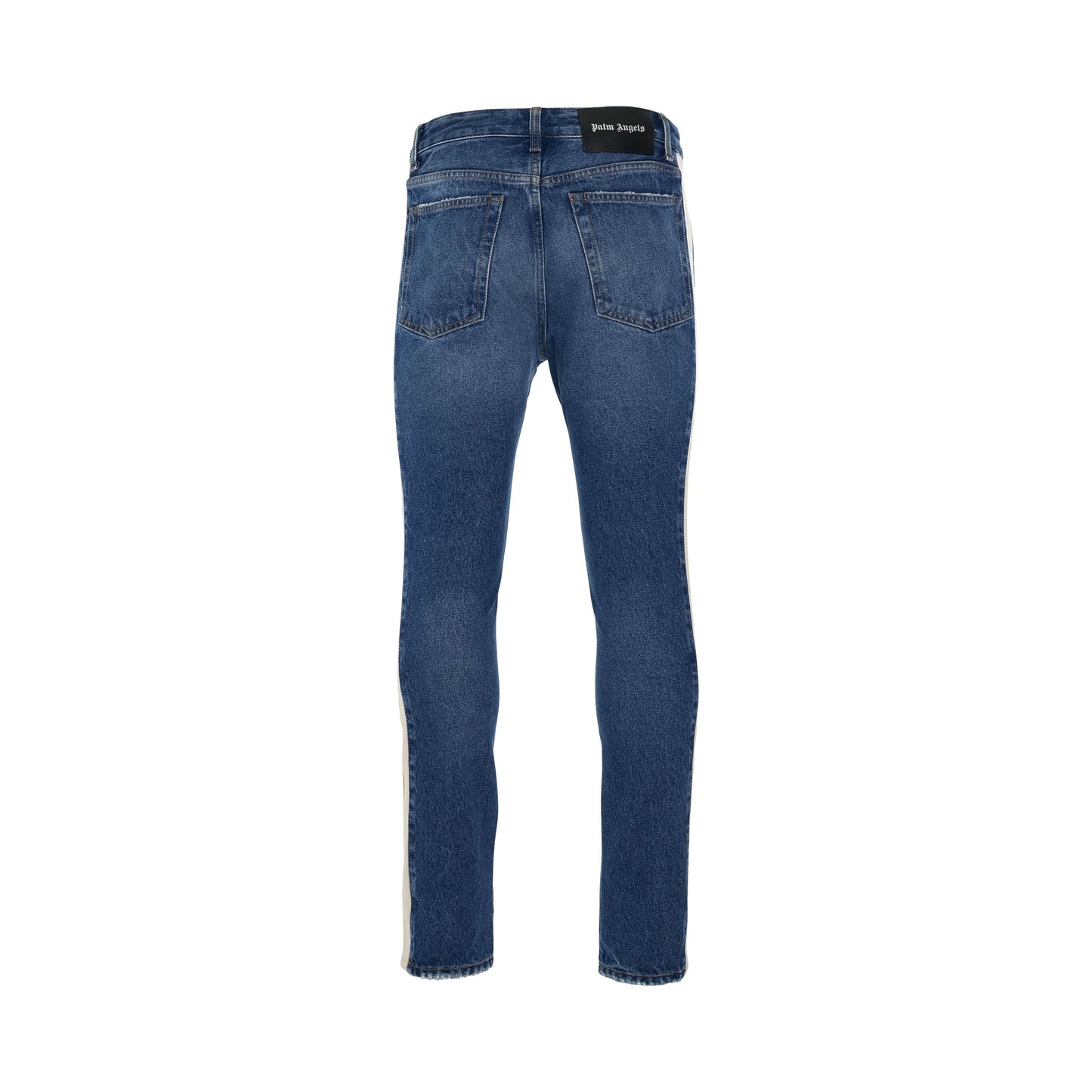 Indigo Track Denim Pants in Light Blue