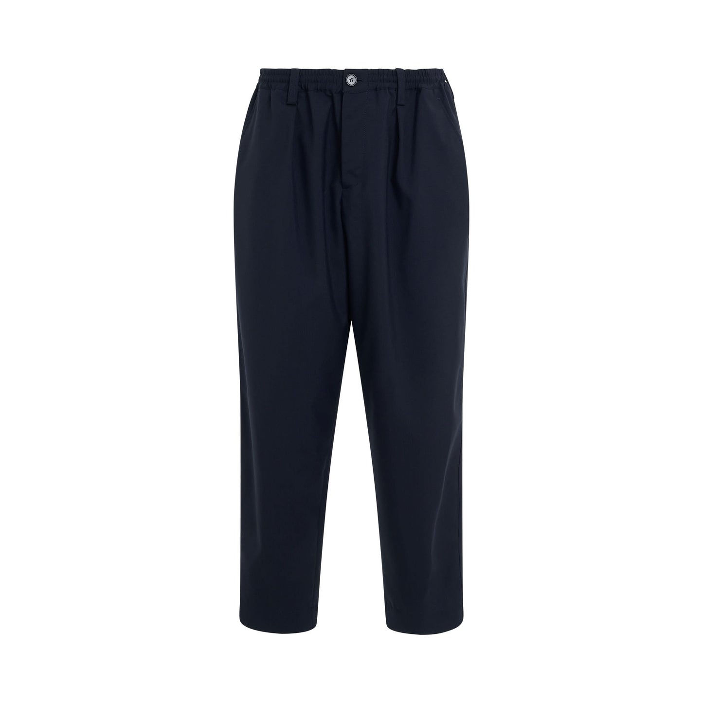 Cropped Loose Fit Pants in Blue Black