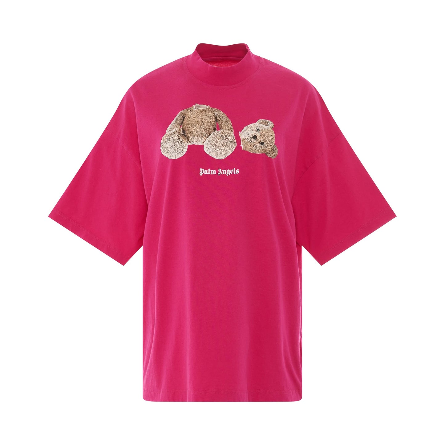 PA Bear Loose T-Shirt in Fuchsia/Brown