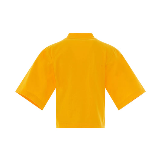 PA Bear Fitted T-Shirt in Ocher Yellow