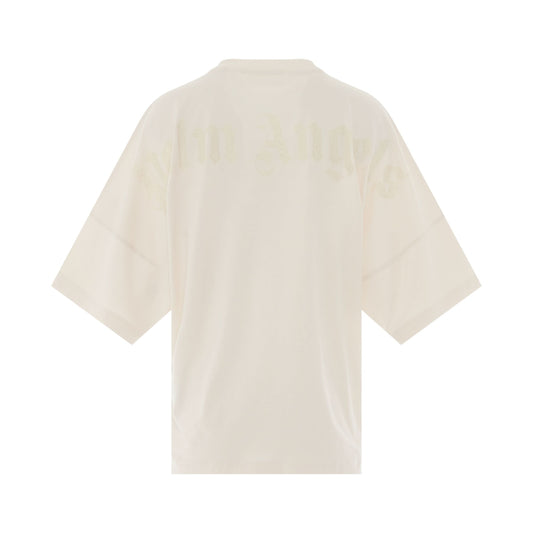 Classic Logo Loose T-Shirt in Butter/White