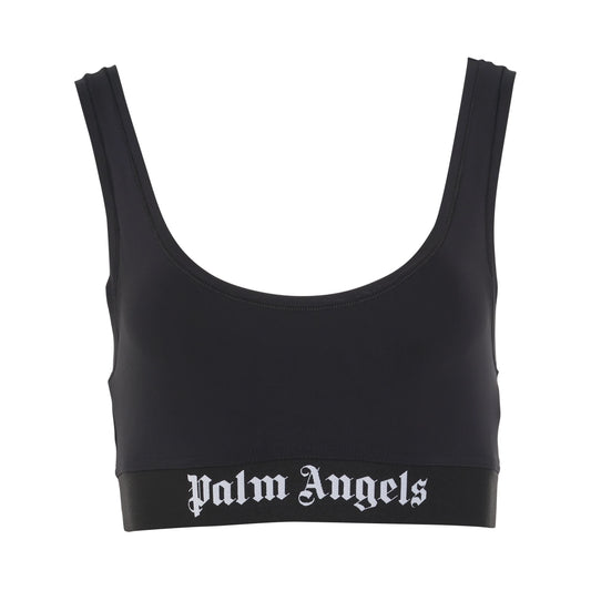 Classic Logo Sport Bra in Black