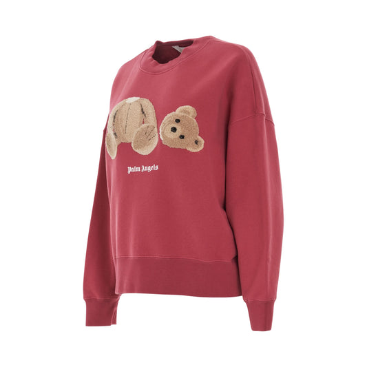 PA Bear Sweatshirt in Burgundy