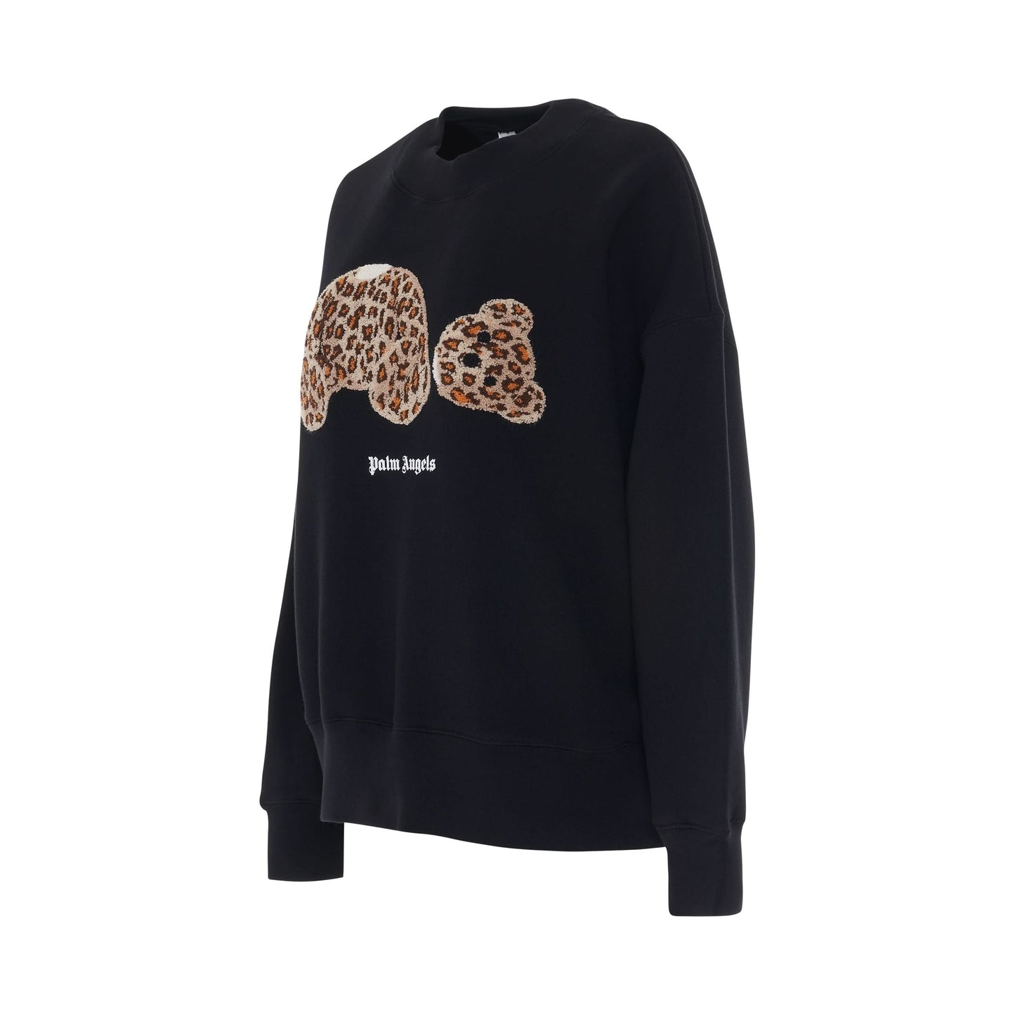 Leopard Bear Crew Jumper in Black/Brown