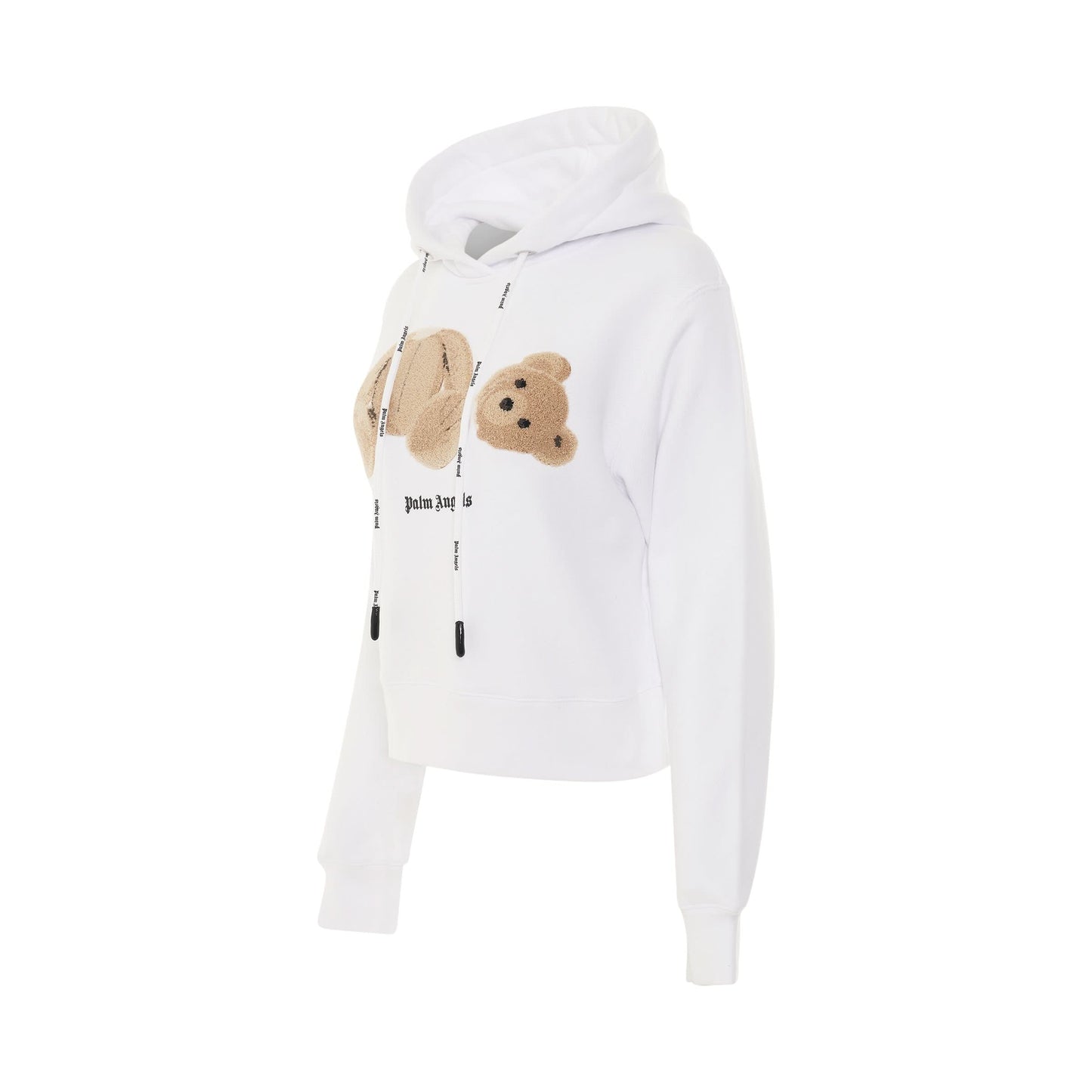 PA Bear Hoodie in White/Brown