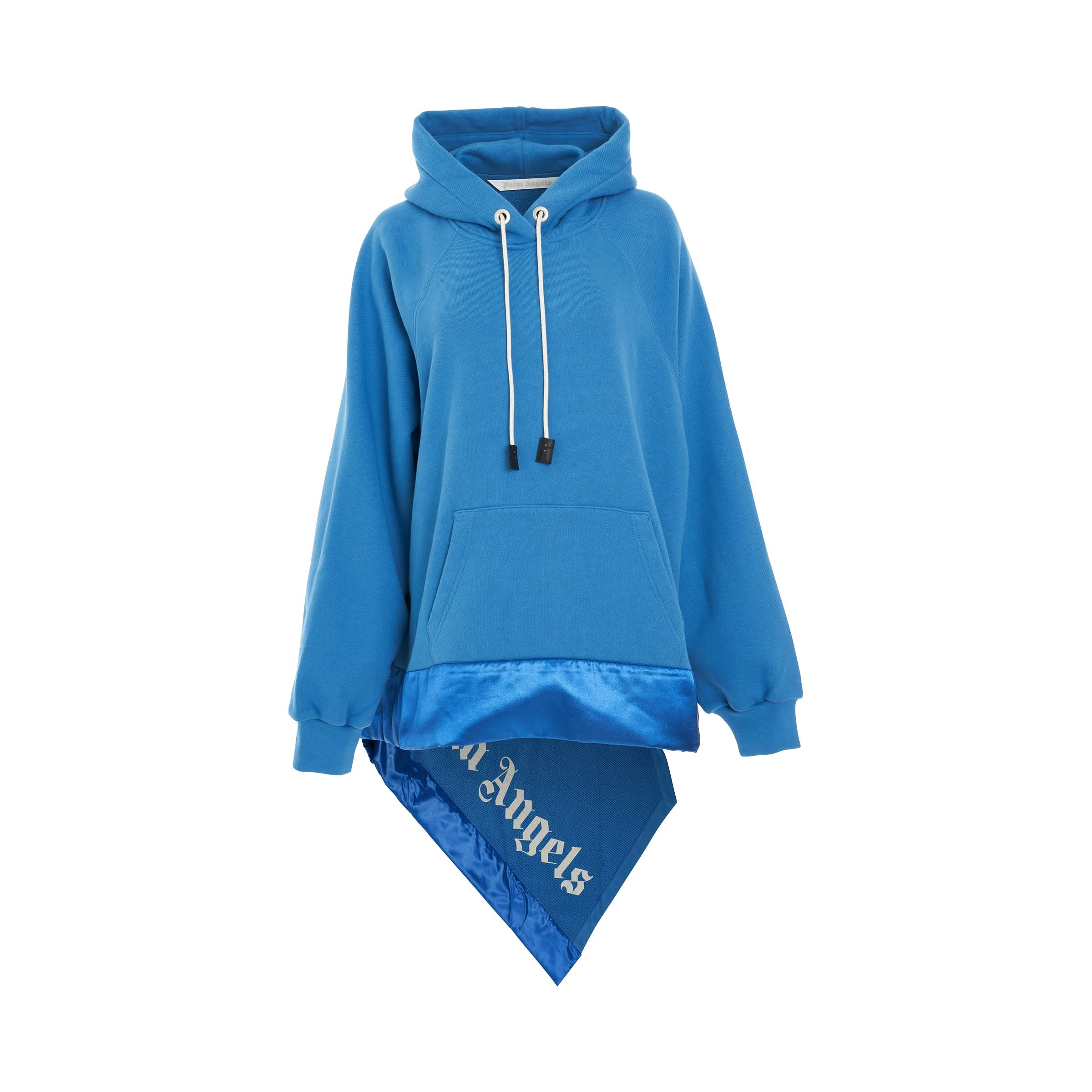 Logo Drape Hoodie in Blue