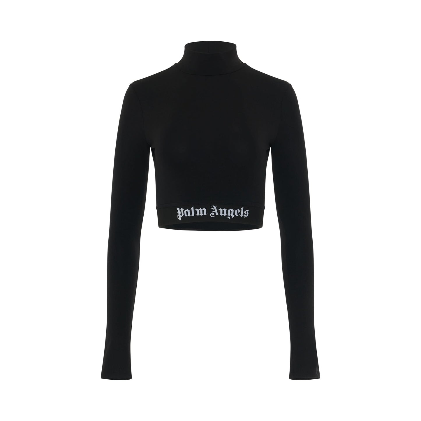 Mock Neck Training Top in Black/White