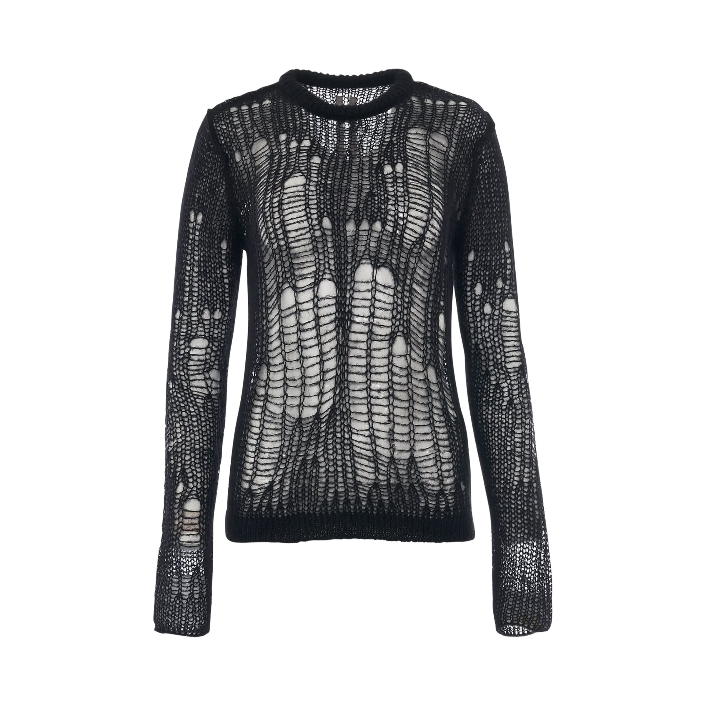 Maglia Spider Net Mesh Top in Black