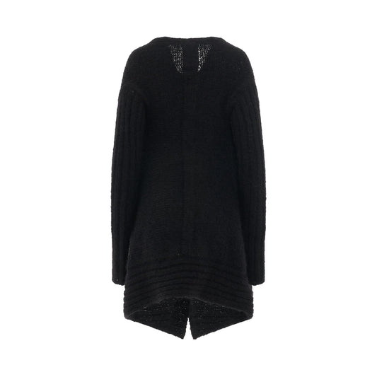 Medium Wrap Knit Cardigan in Black