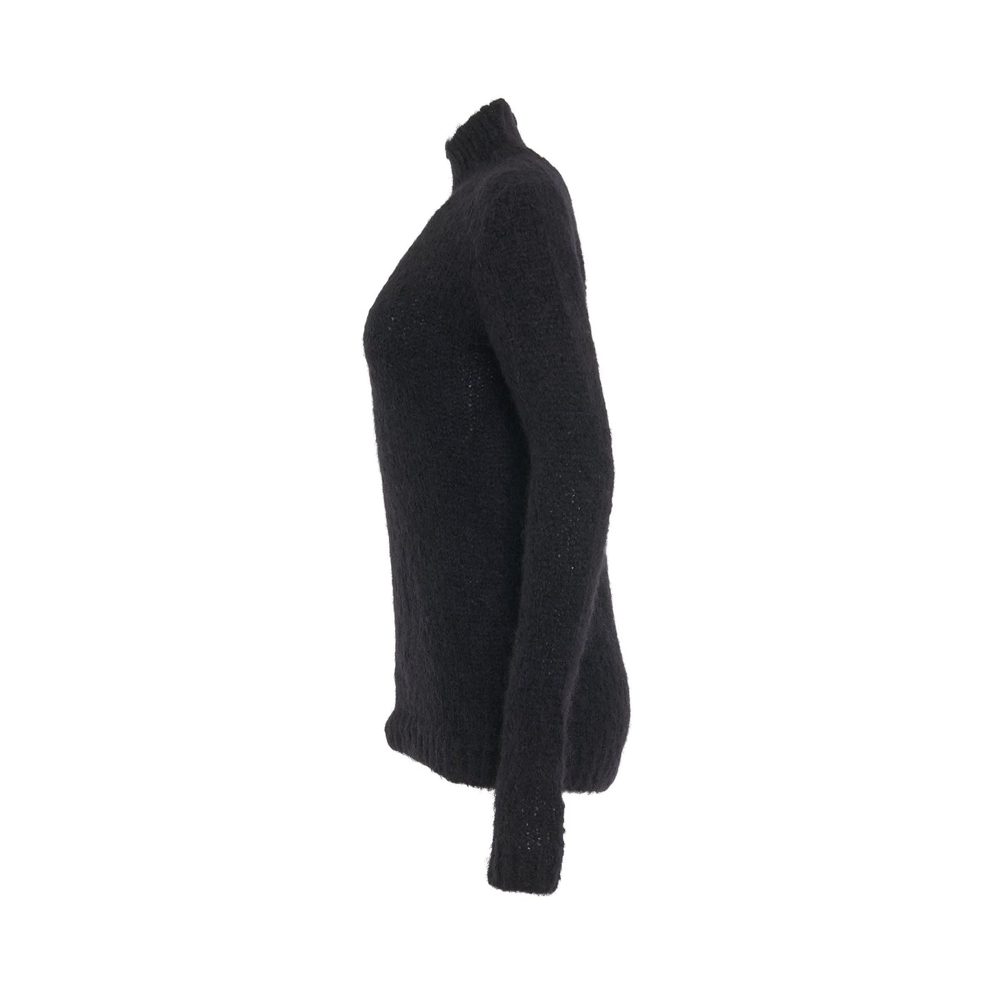 Mohair Turtleneck Sweater in Black