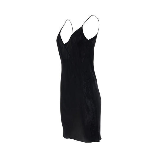 Cupro Slip Dress in Black