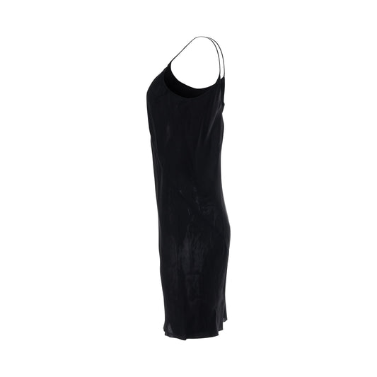 Cupro Slip Dress in Black