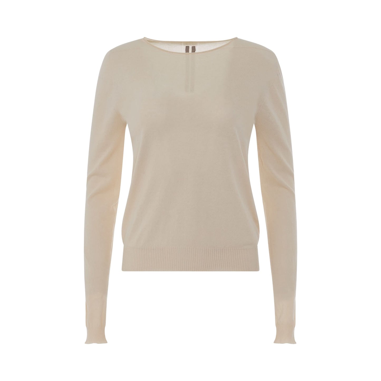 Biker Level Round Neck Sweater in Natural