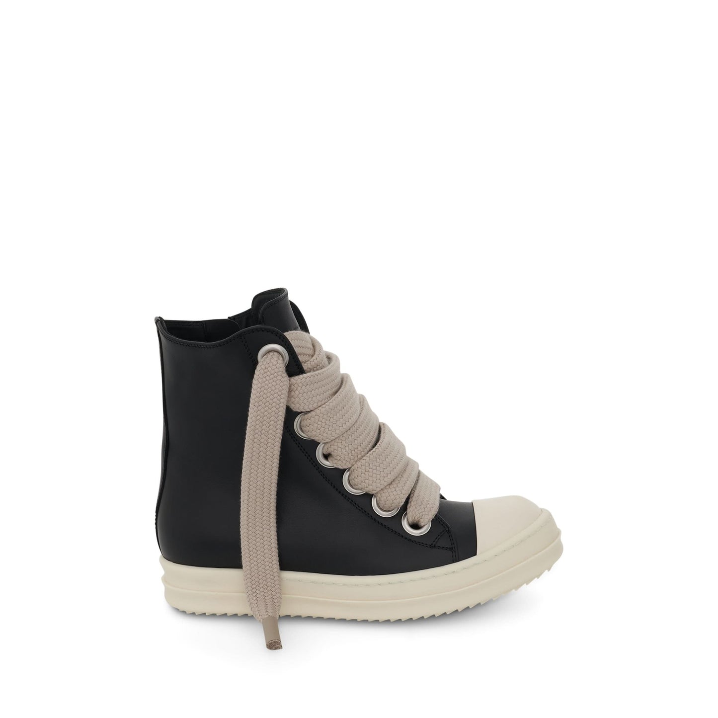 High Sneaker with Jumbo Laces in Black/Milk