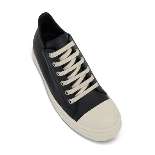 Low Leather Sneakers in Black/Milk