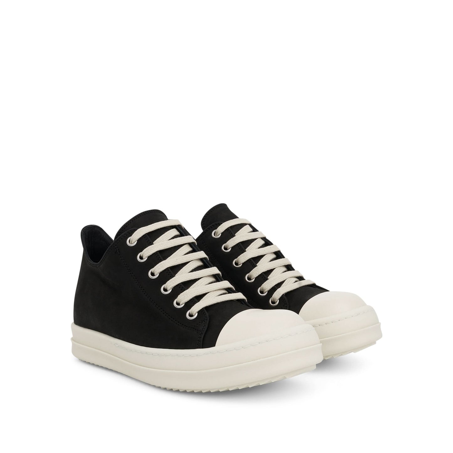 Low Greywolf Leather Sneakers in Black/Milk