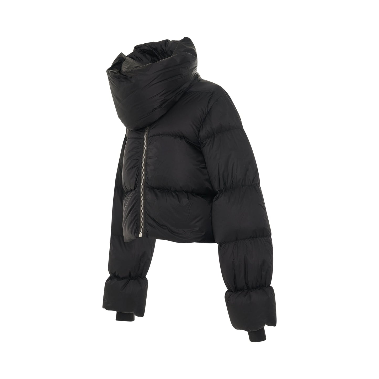 Funnel Neck Down Jacket in Black