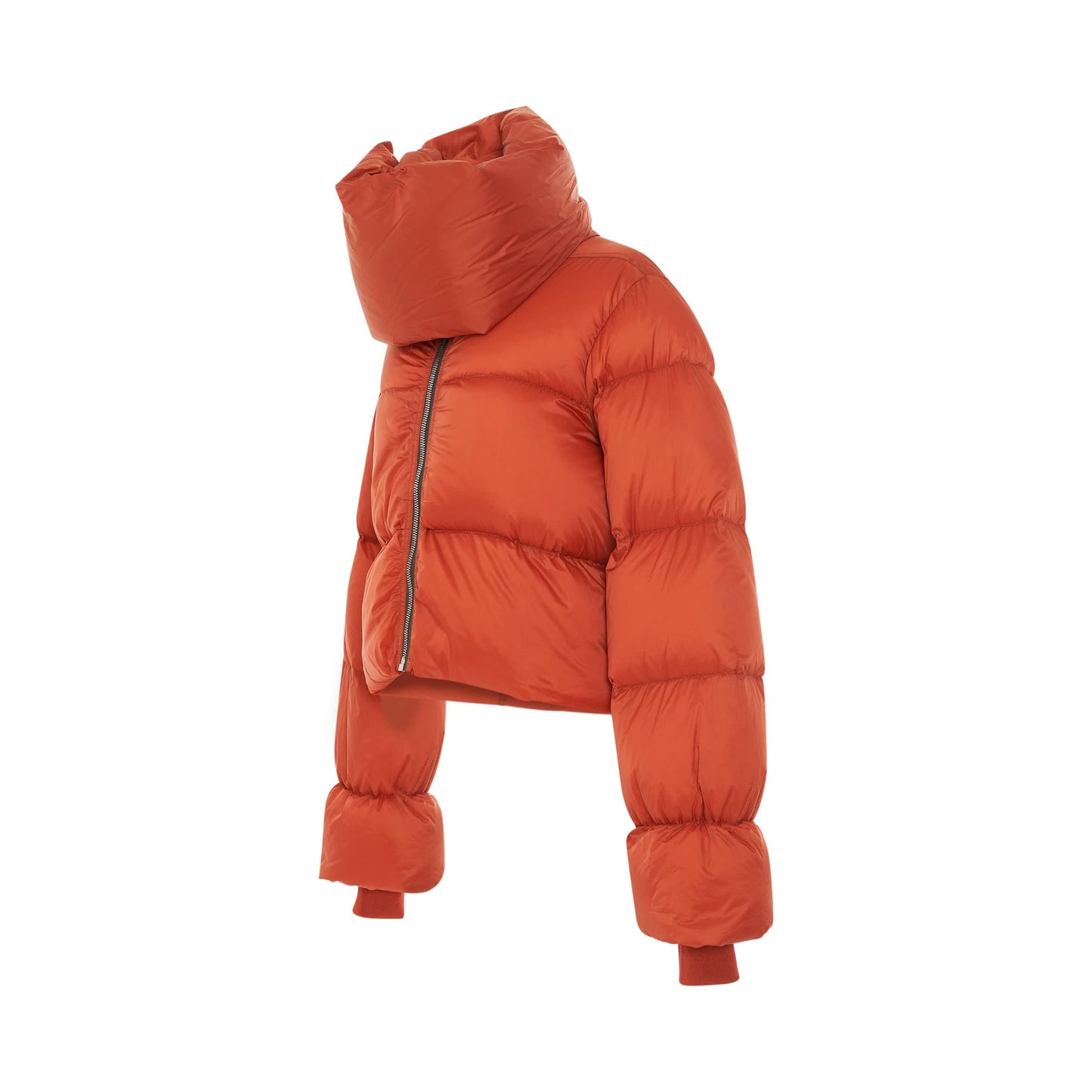 Funnel Neck Down Jacket in Orange