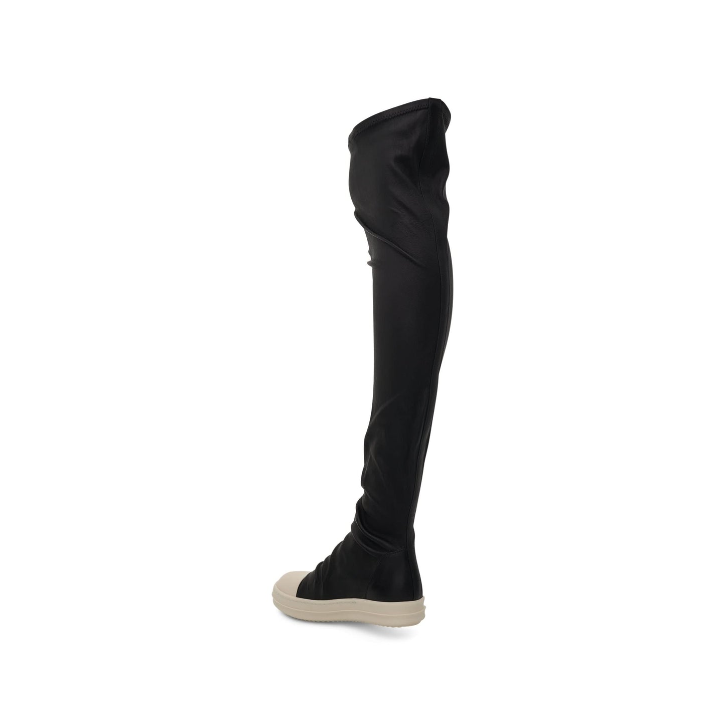 Knee High Stocking Sneaker Boots in Black/Milk