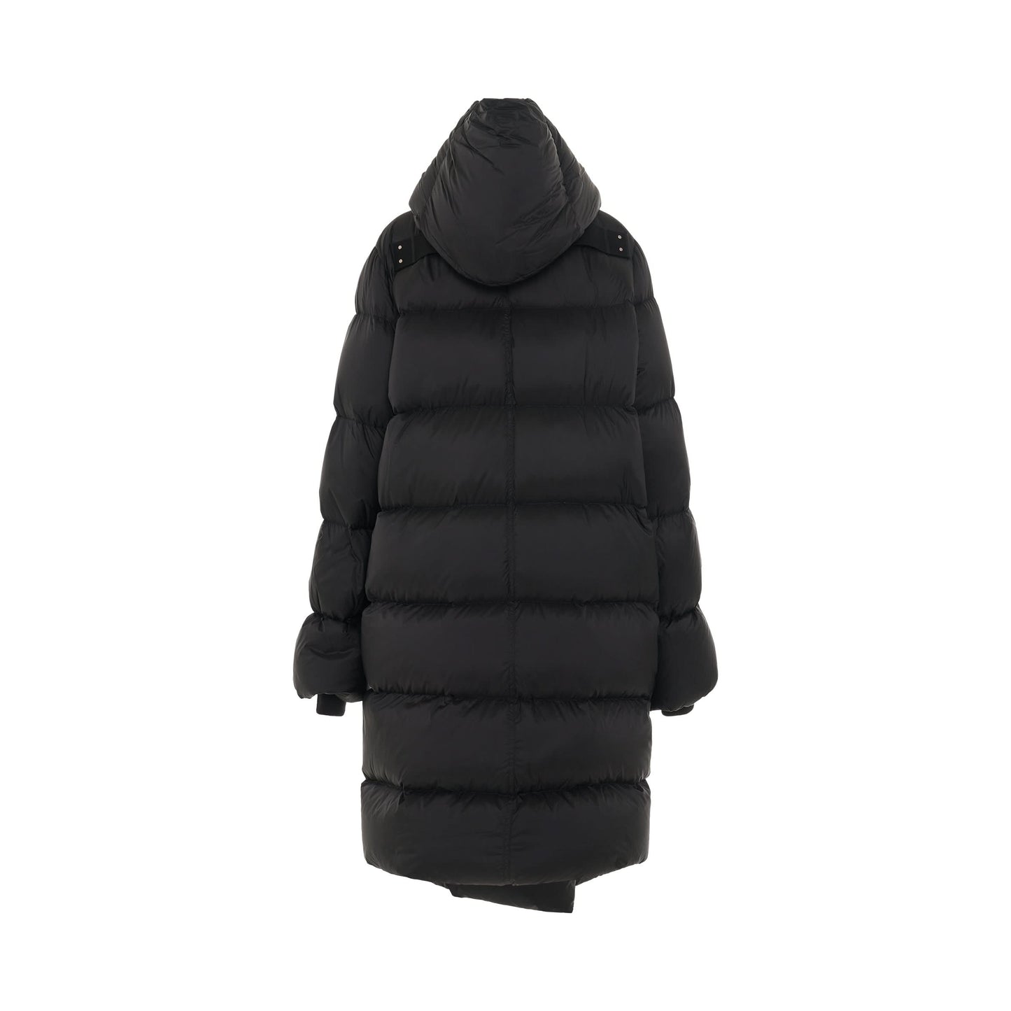 Long Sleeve Hooded Liner Down Jacket in Black