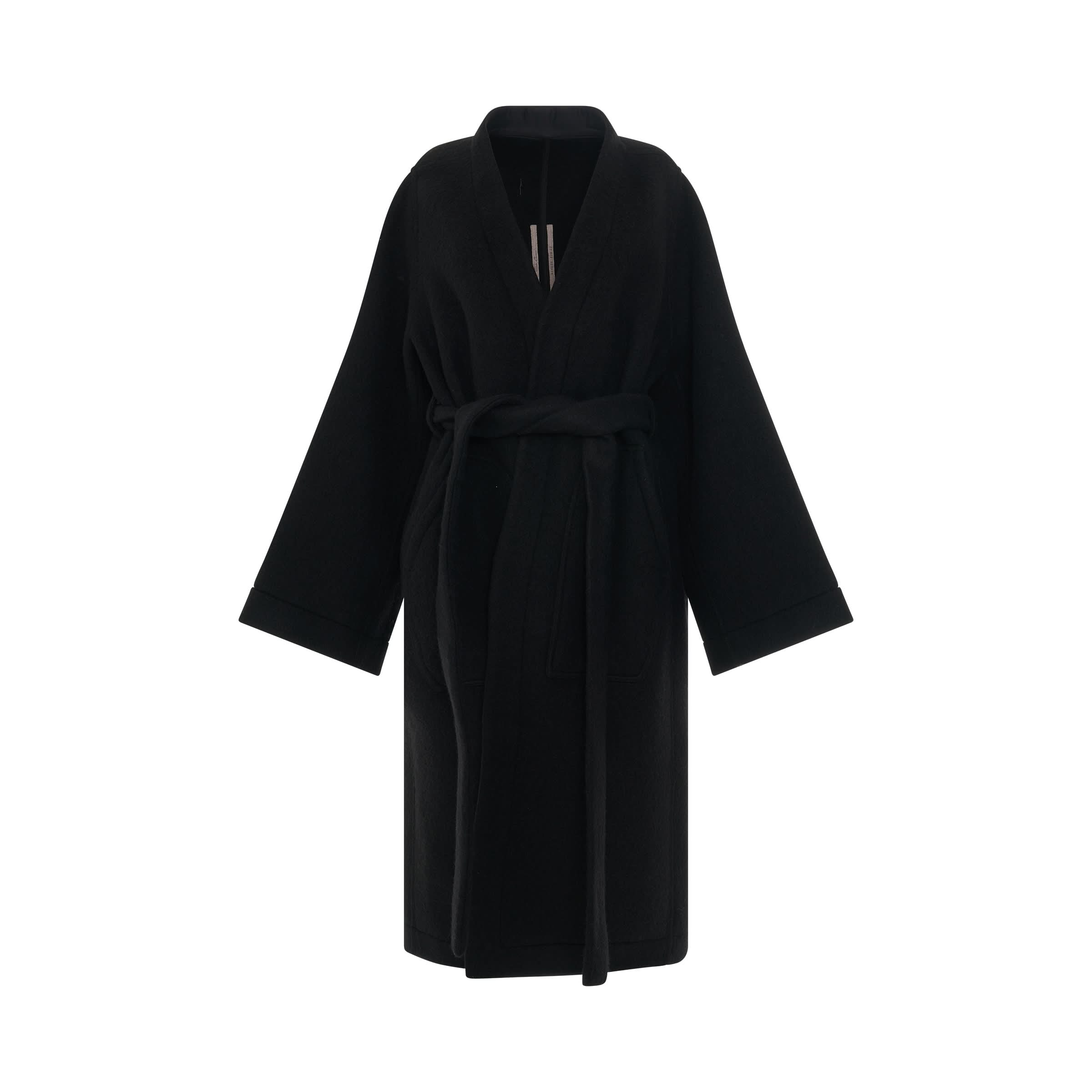 Dagger Robe Woven Coat in Black