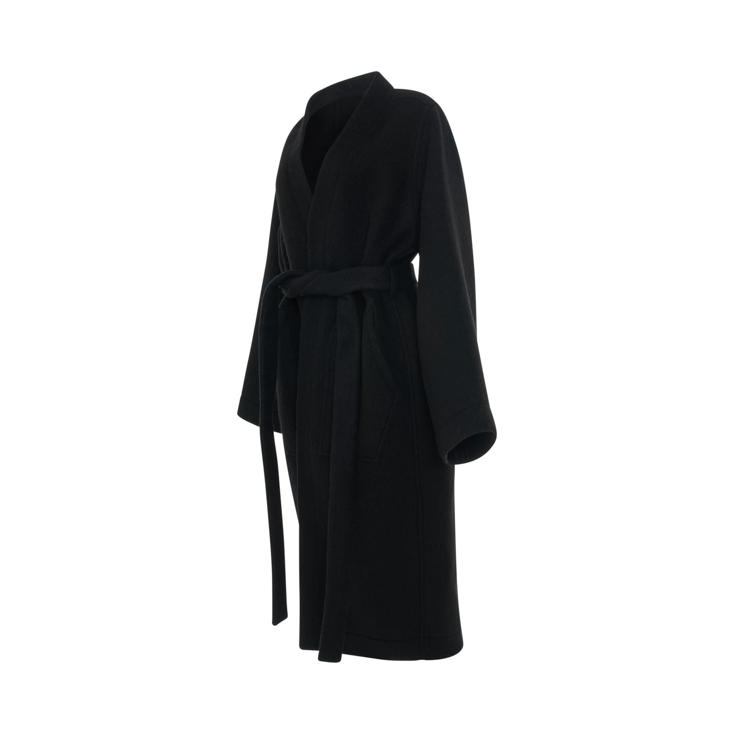 Dagger Robe Woven Coat in Black