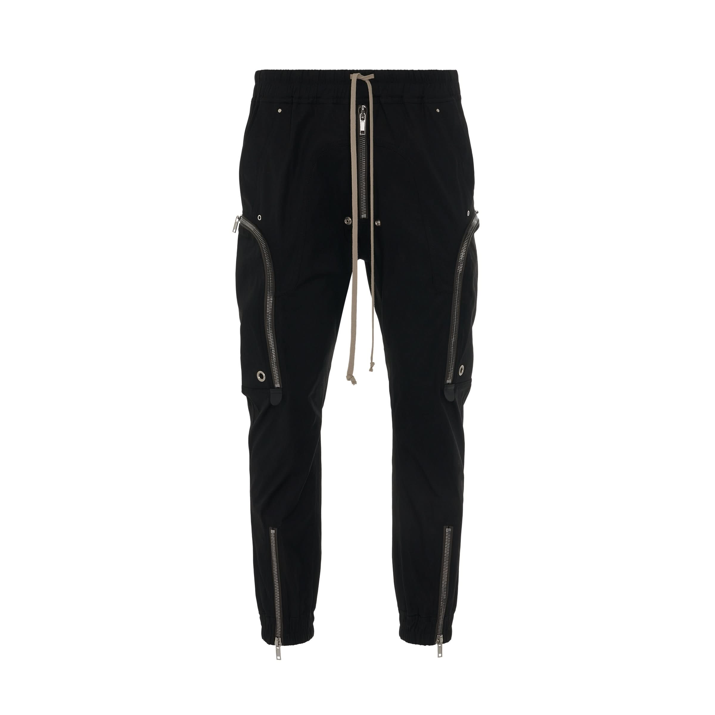 Bauhaus Cargo Pants with Zips in Black