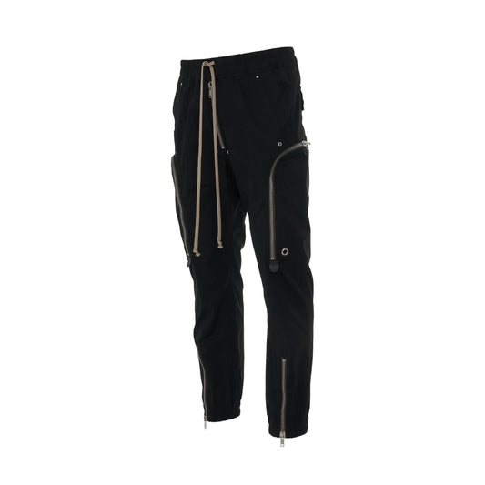 Bauhaus Cargo Pants with Zips in Black