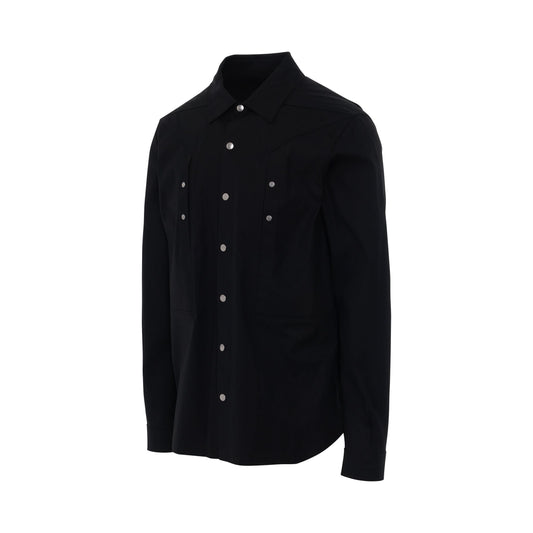 Woven Outer Shirt in Black