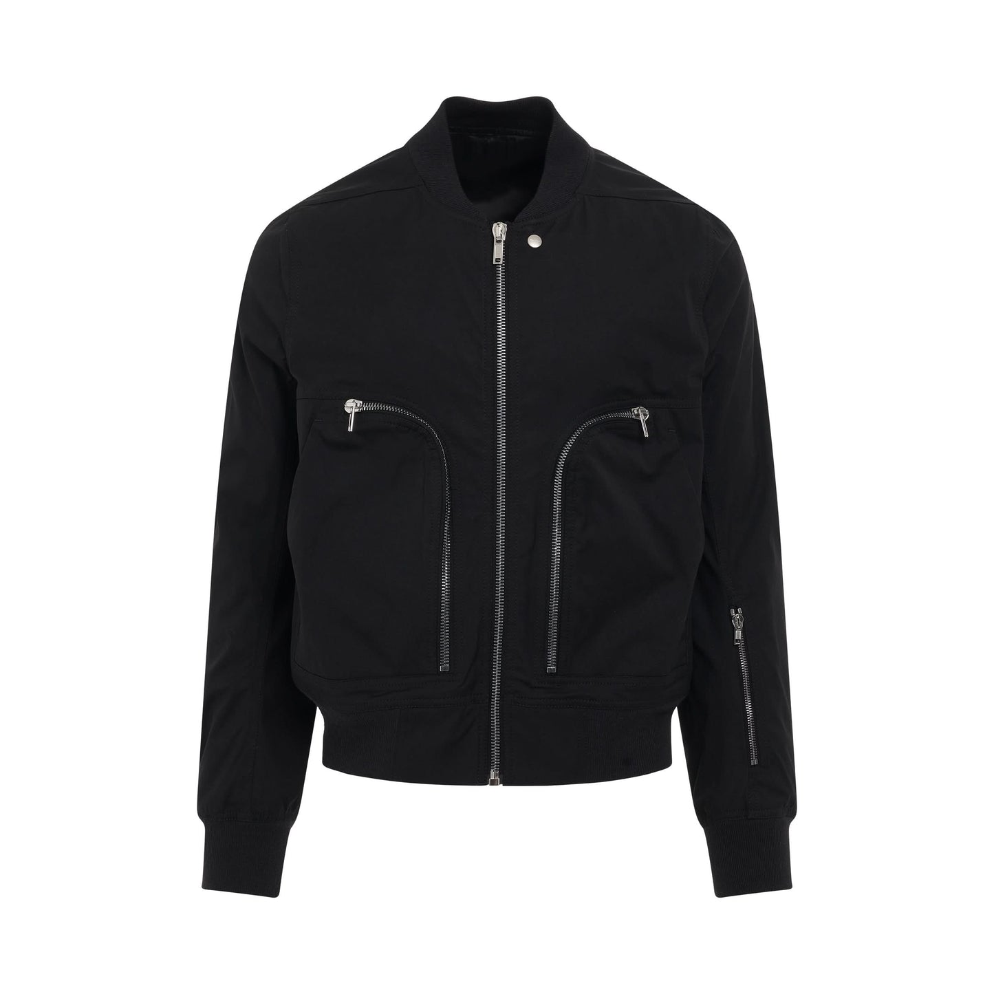 Bauhaus Flight Woven Bomber Jacket in Black