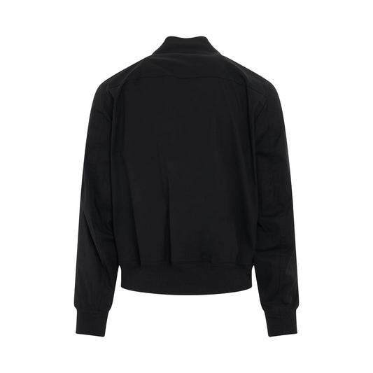 Bauhaus Flight Woven Bomber Jacket in Black