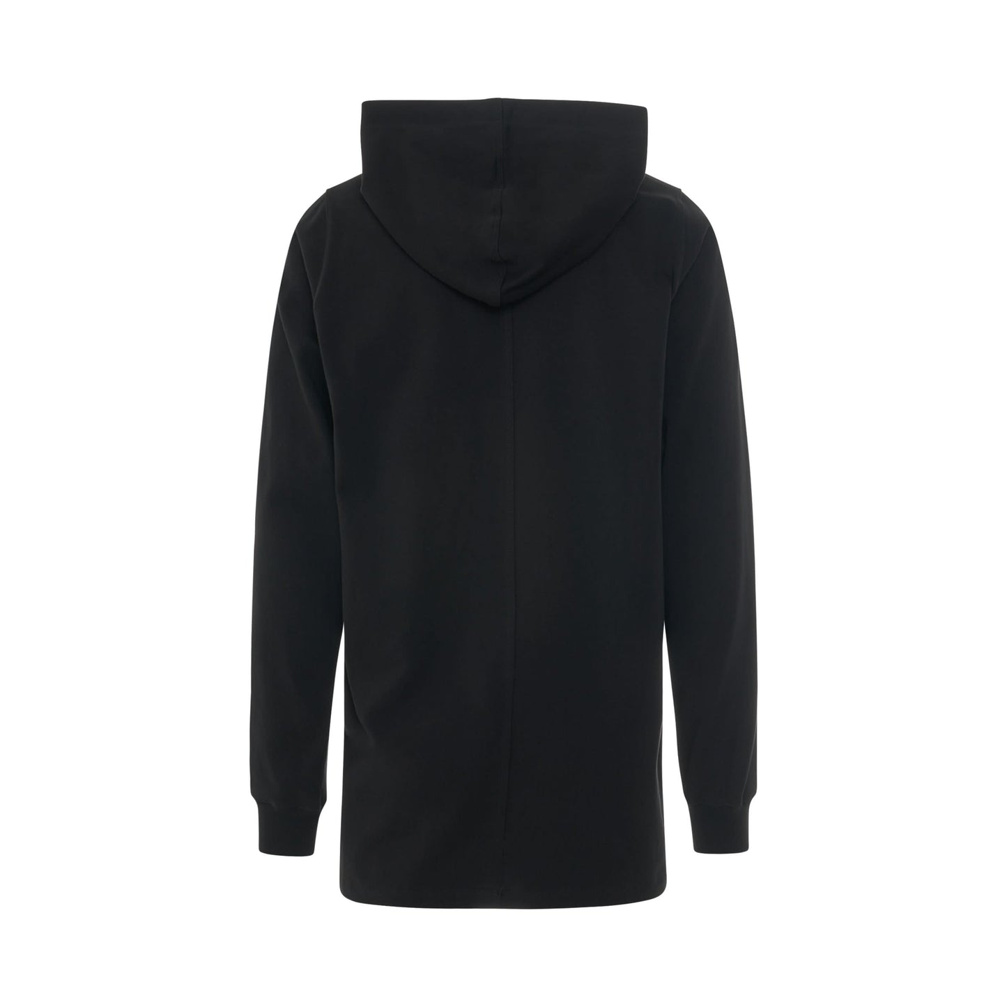 Long Knit Hoodie in Black