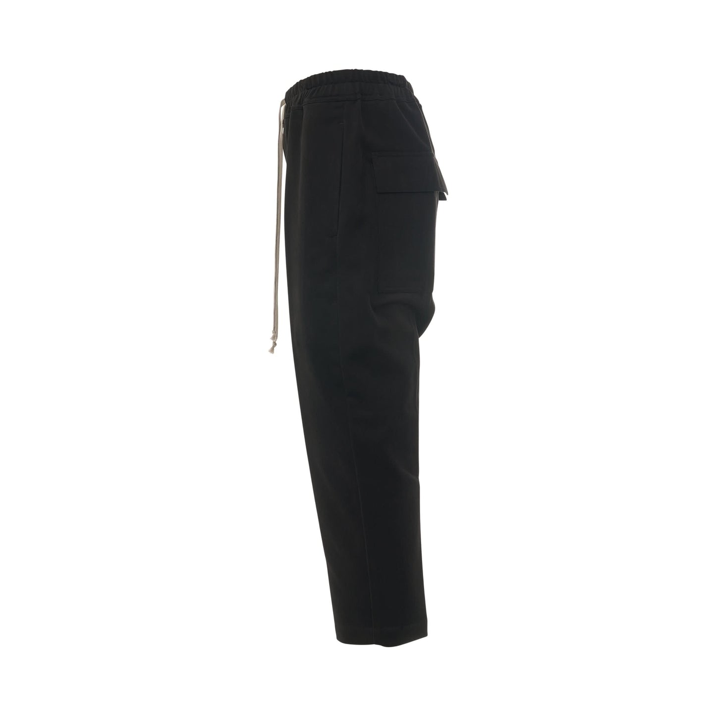 Drawstring Astaires Cropped Woven Pants in Black