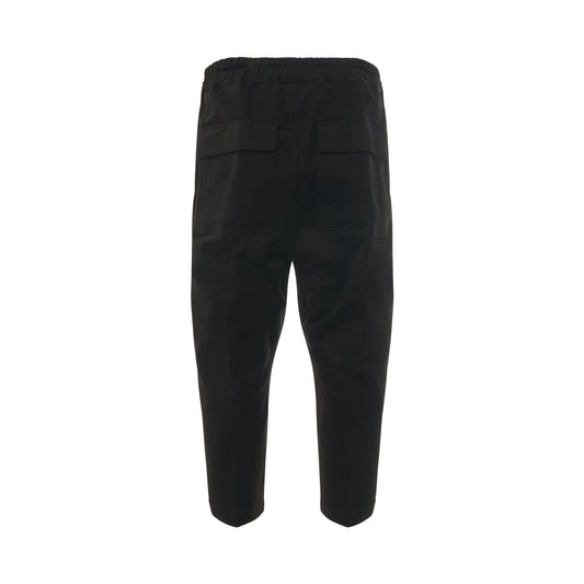 Drawstring Astaires Cropped Woven Pants in Black