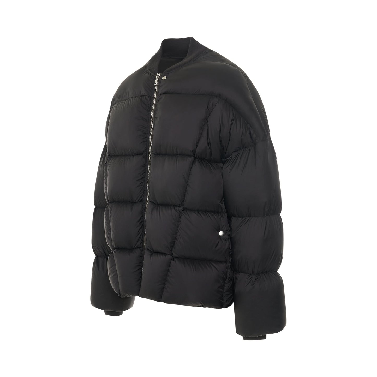 Woven Flight Down Jacket in Black